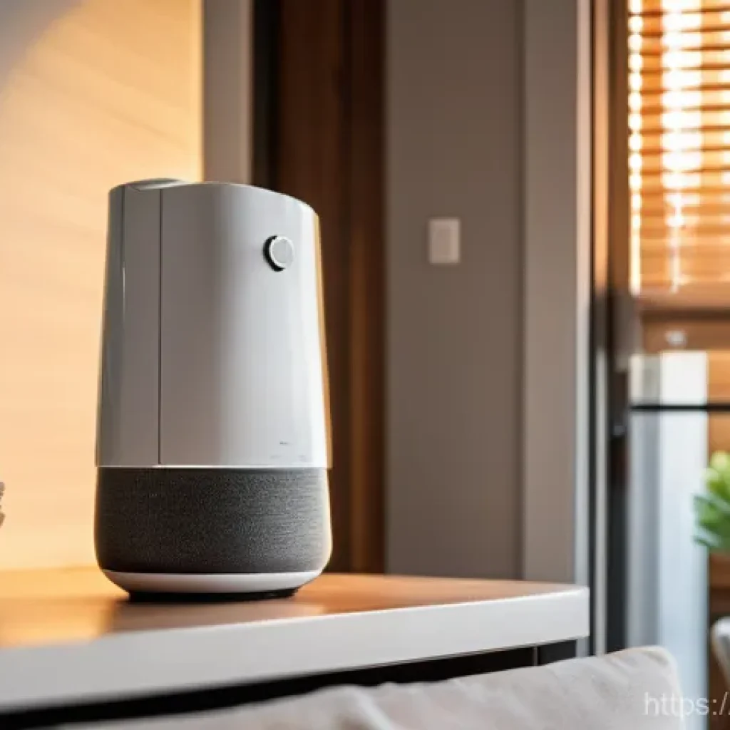 스마트홈 네트워크 - **Prompt: Serene Smart Home Morning**
"A peaceful, sun-drenched modern bedroom interior at dawn....